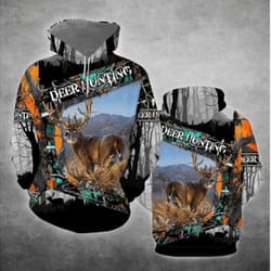 deer hunting all over print hoodie zip hoodie fleece hoodie 3d, love hunting hoodie zip hoodie 3d t70