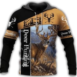 deer hunting all over print hoodie zip hoodie fleece hoodie 3d, love hunting hoodie zip hoodie 3d t72