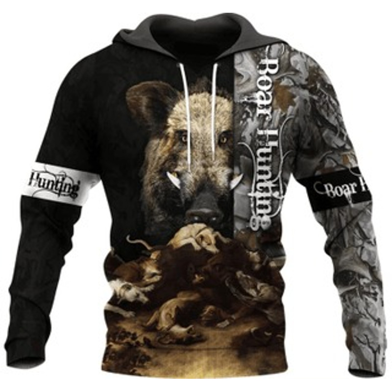 Personalized Boar Hunting All Over Print Hoodie Zip Hoodie Fleece Hoodie 3D, Love Hunting Hoodie Zip Hoodie 3D P5