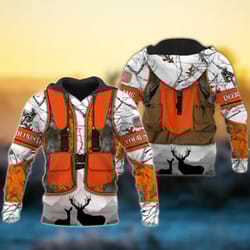 the unique hunting all over print hoodie zip hoodie fleece hoodie 3d, love hunting hoodie zip hoodie 3d p38