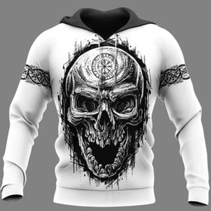 Axe Tree Viking All Over Print Hoodie Zip Hoodie Fleece Hoodie 3D, Love Hunting Hoodie Zip Hoodie 3D0 E7