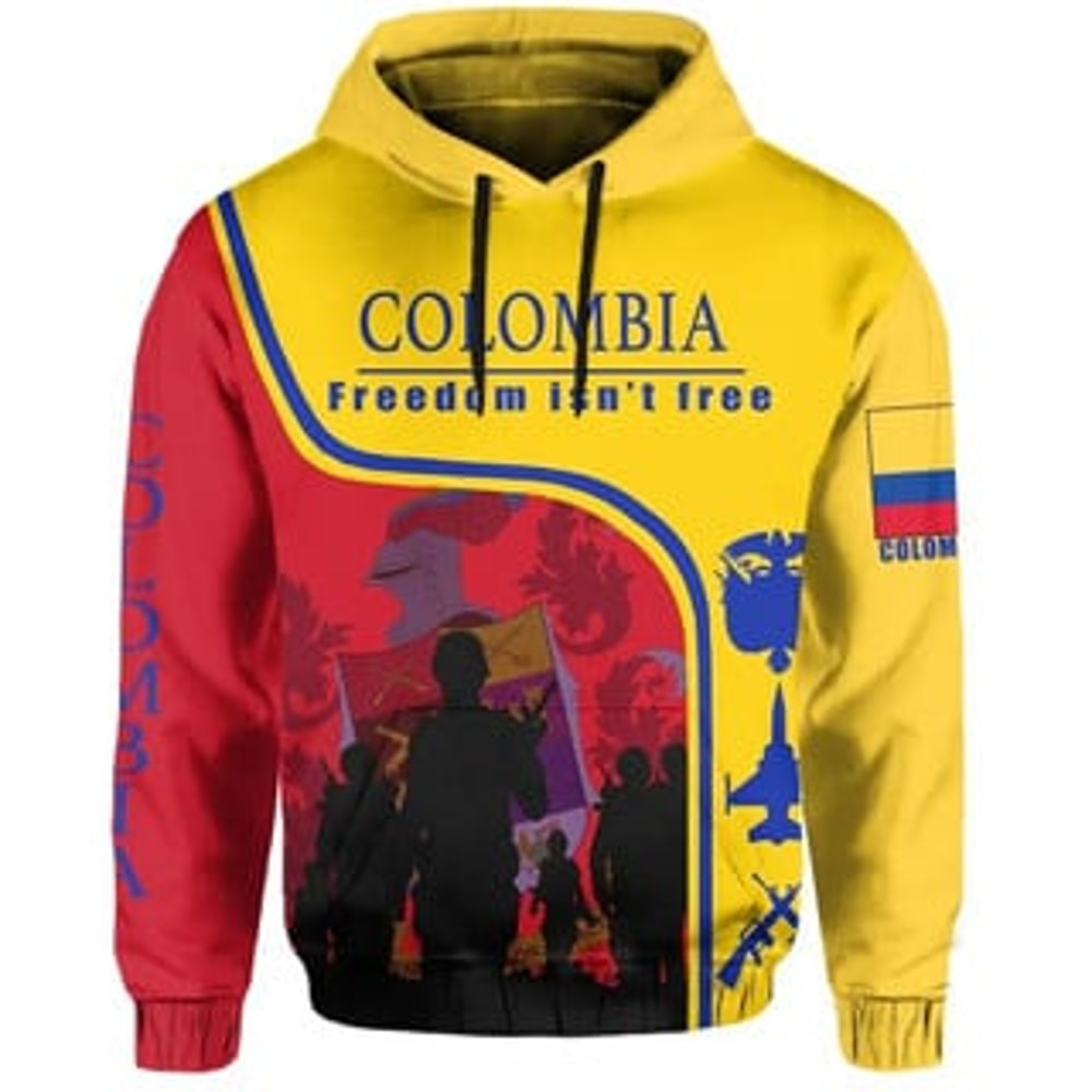 Colombia Army 3D Viking All Over Print Hoodie Zip Hoodie Fleece Hoodie 3D, Love Hunting Hoodie Zip Hoodie 3D T633