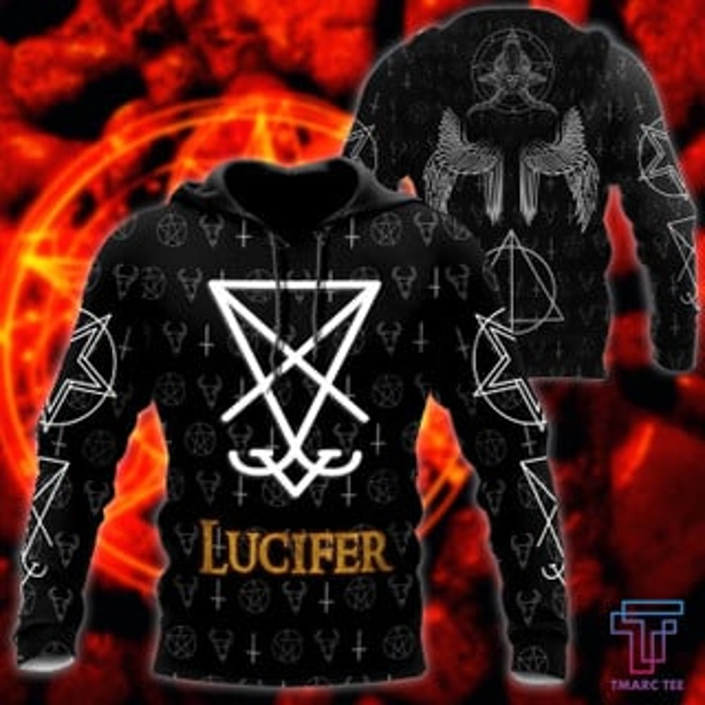 Lucifer Viking All Over Print Hoodie Zip Hoodie Fleece Hoodie 3D, Love Hunting Hoodie Zip Hoodie 3D T635