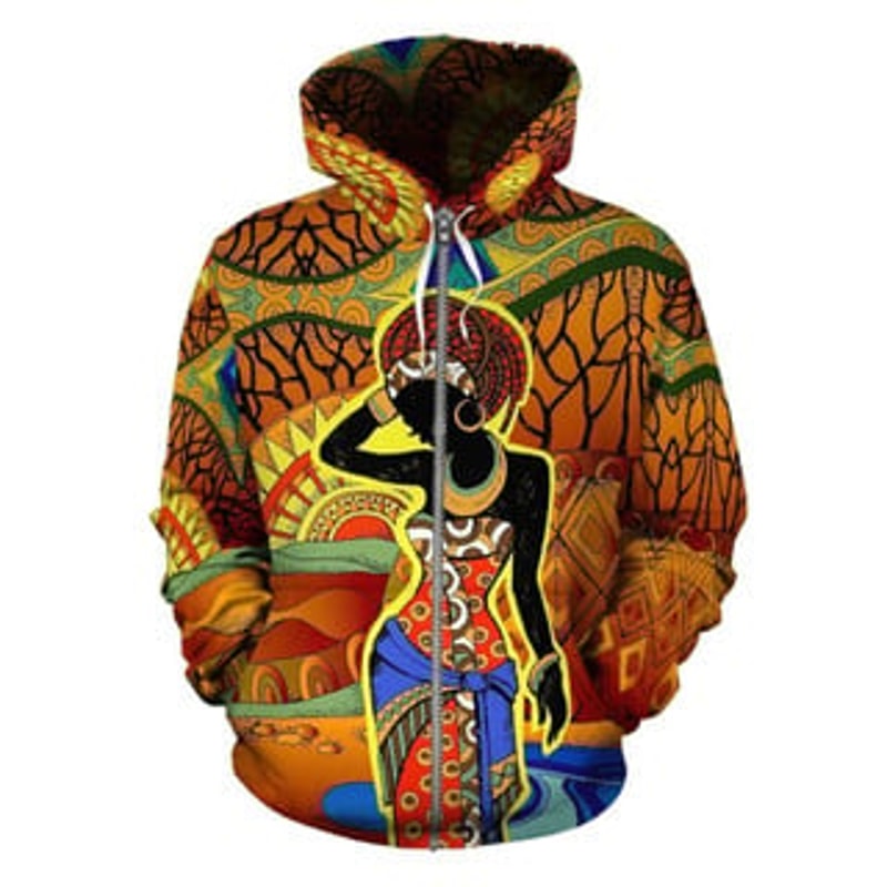 Figure Drawing Zip Viking All Over Print Hoodie Zip Hoodie Fleece Hoodie 3D, Love Hunting Hoodie Zip Hoodie 3D T708