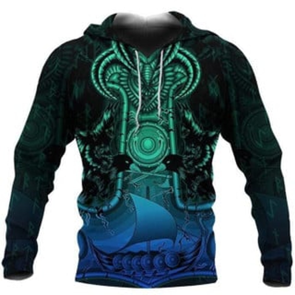 Clothing The Viking Ship Viking All Over Print Hoodie Zip Hoodie Fleece Hoodie 3D, Love Hunting Hoodie Zip Hoodie 3D L45