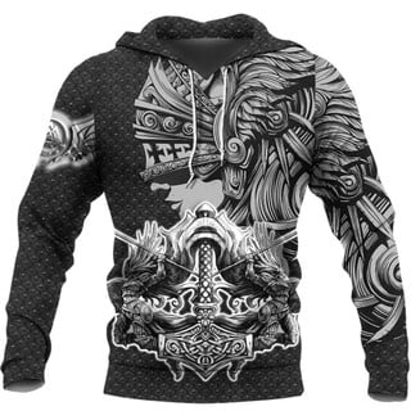 Valkyrie Metal Hoodie Viking All Over Print Hoodie Zip Hoodie Fleece Hoodie 3D, Love Hunting Hoodie Zip Hoodie 3D L112