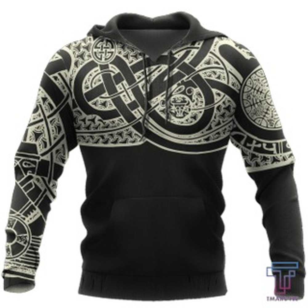 Beautiful Hoodie Viking All Over Print Hoodie Zip Hoodie Fleece Hoodie 3D, Love Hunting Hoodie Zip Hoodie 3D L114