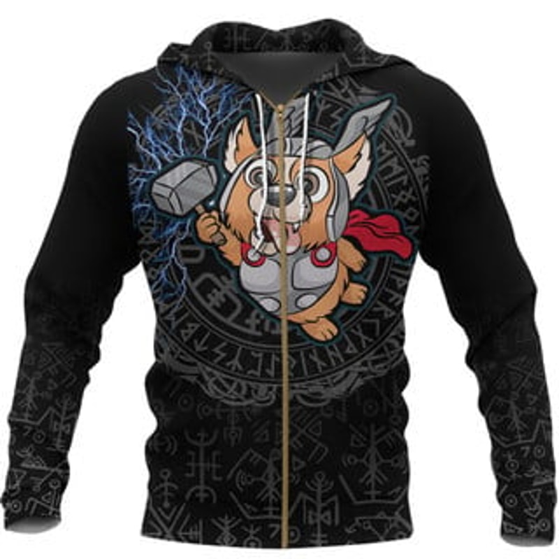 Thorgi Viking All Over Print Hoodie Zip Hoodie Fleece Hoodie 3D, Love Hunting Hoodie Zip Hoodie 3D L122