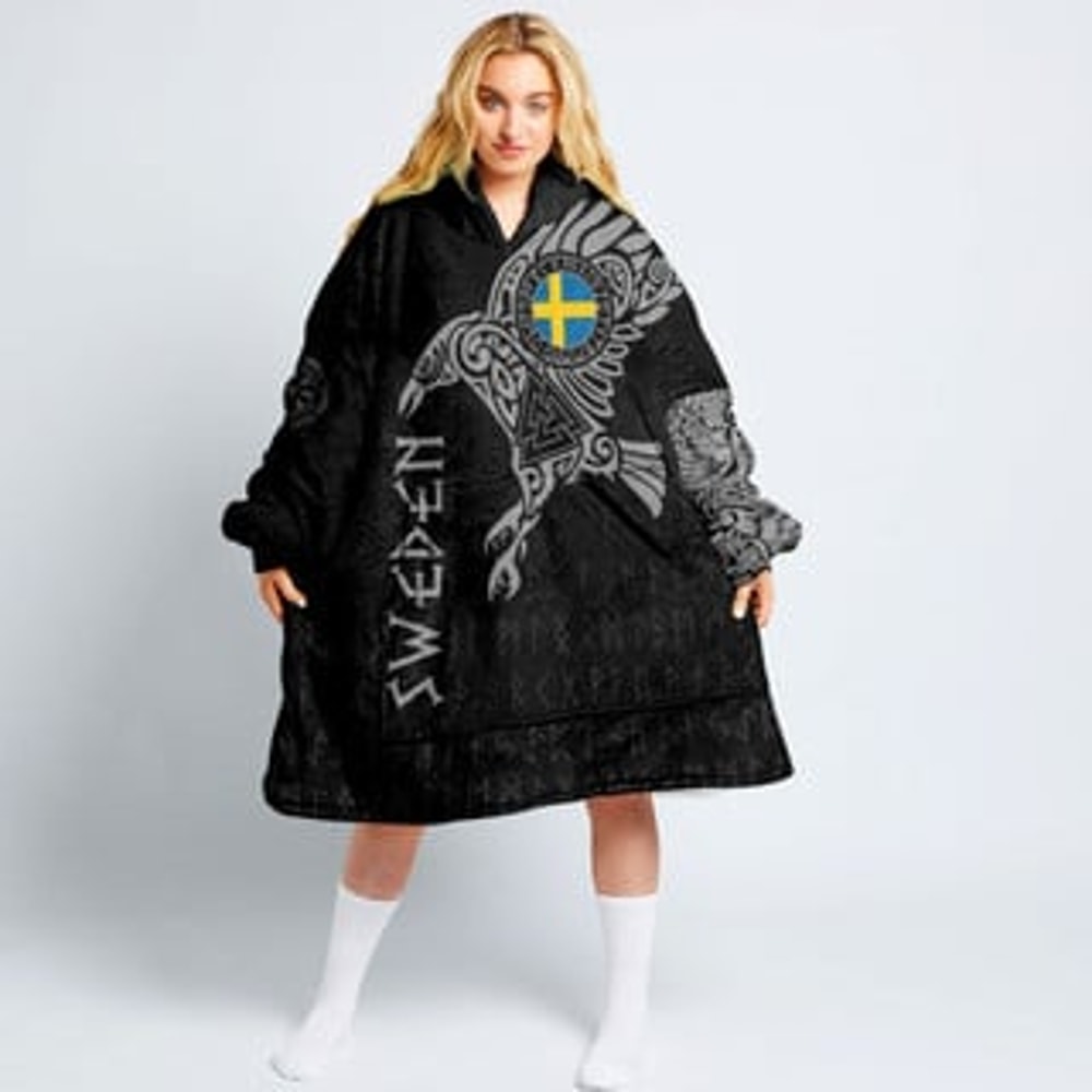 Sweden All Over Print Viking All Over Print Hoodie Zip Hoodie Fleece Hoodie 3D, Love Hunting Hoodie Zip Hoodie 3D L140