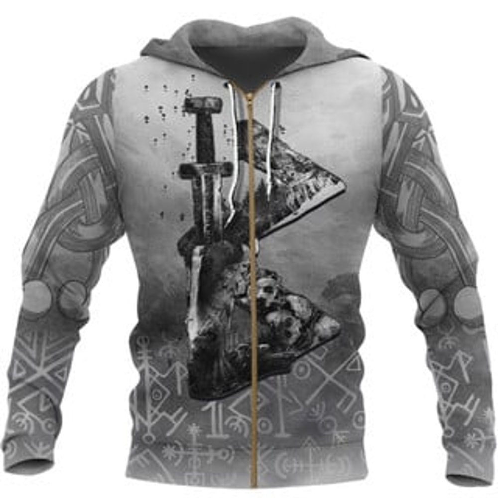 Berkanaune Viking All Over Print Hoodie Zip Hoodie Fleece Hoodie 3D, Love Hunting Hoodie Zip Hoodie 3D L148