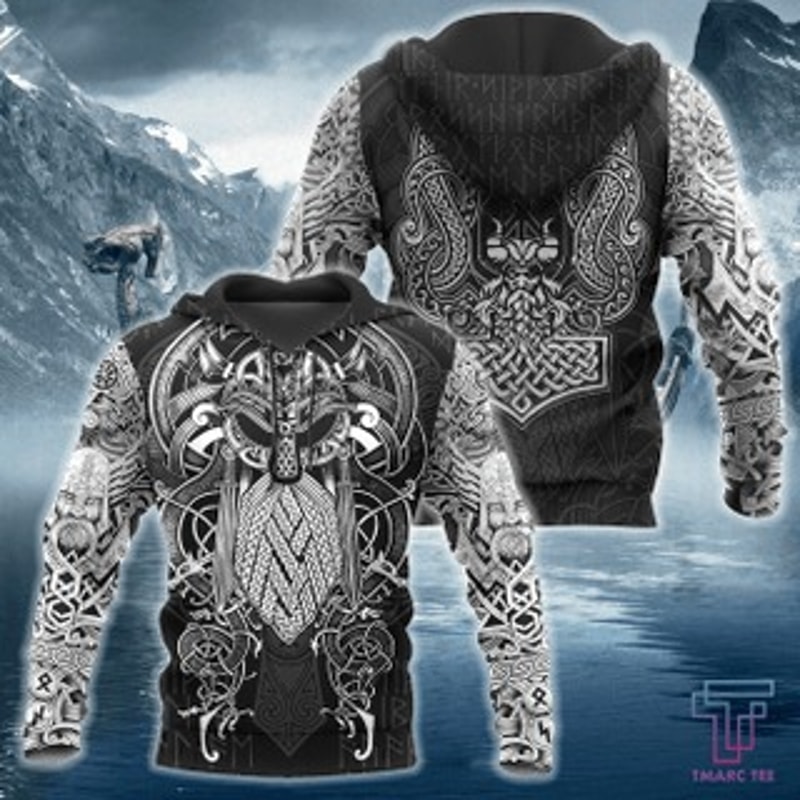 Odin Hoodie Viking All Over Print Hoodie Zip Hoodie Fleece Hoodie 3D, Love Hunting Hoodie Zip Hoodie 3D L159