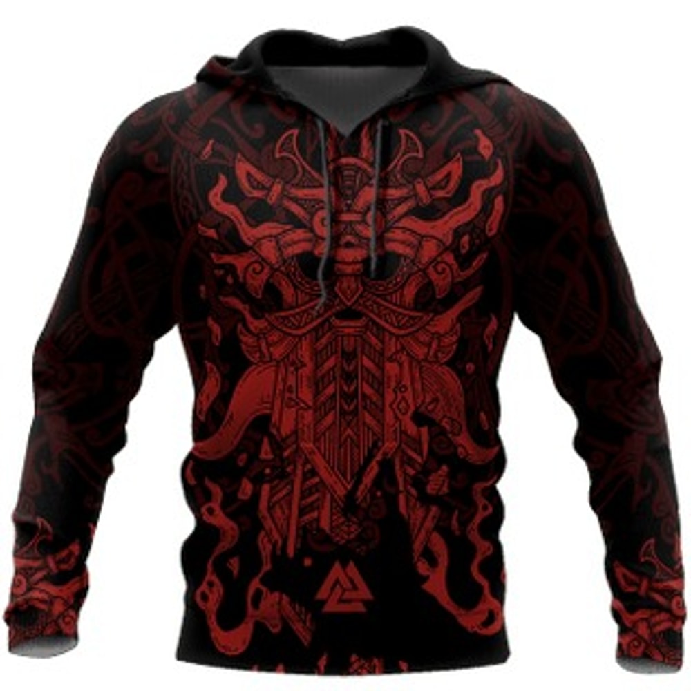 Odin Style hoodie Viking All Over Print Hoodie Zip Hoodie Fleece Hoodie 3D, Love Hunting Hoodie Zip Hoodie 3D L177