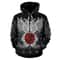 Black All Viking All Over Print Hoodie Zip Hoodie Fleece Hoodie 3D, Love Hunting Hoodie Zip Hoodie 3D L187