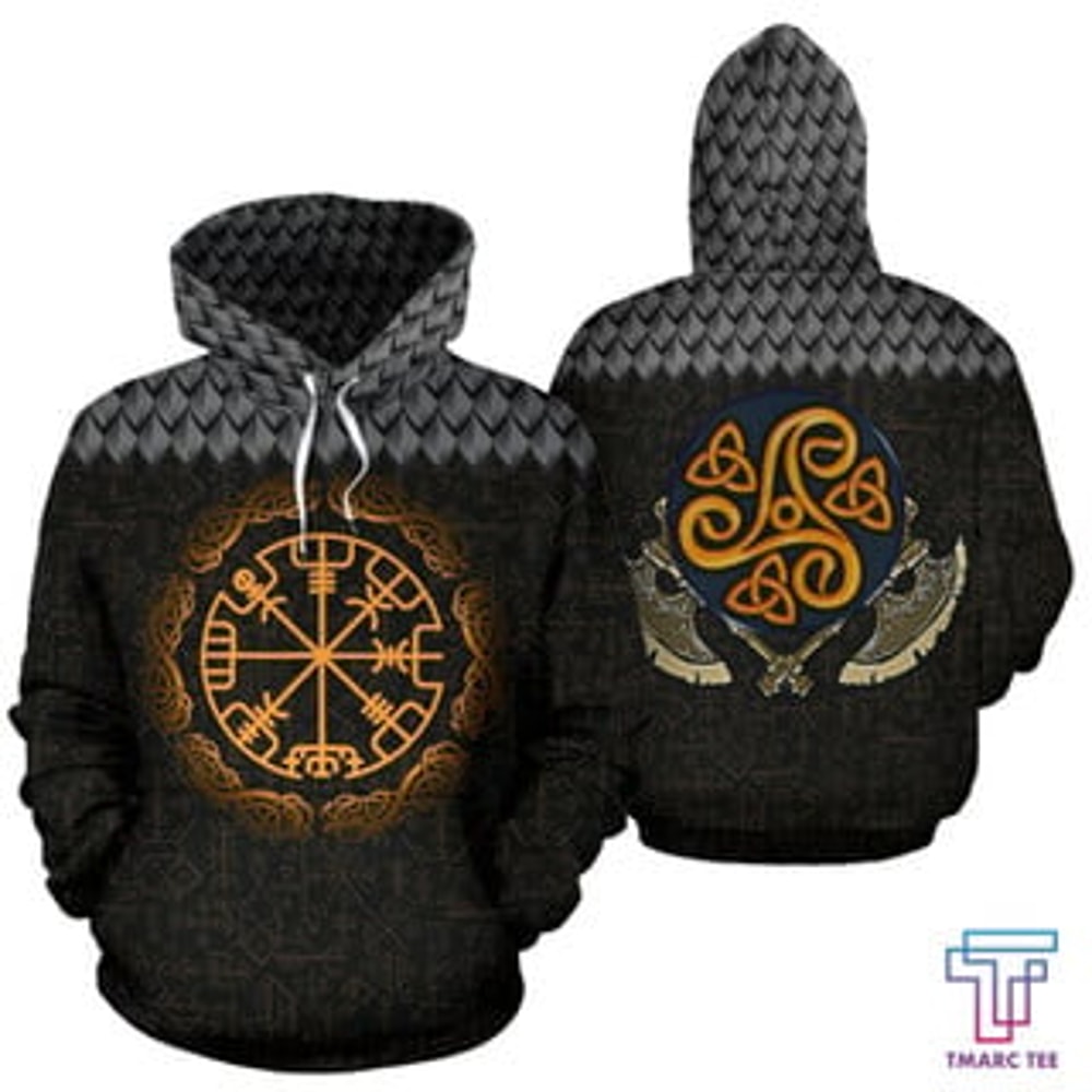 Viking Warrior Pullover Viking All Over Print Hoodie Zip Hoodie Fleece Hoodie 3D, Love Hunting Hoodie Zip Hoodie 3D L247