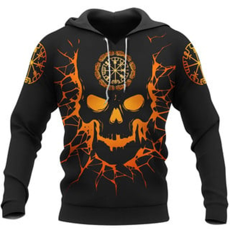Backbone Is An Axe Viking All Over Print Hoodie Zip Hoodie Fleece Hoodie 3D, Love Hunting Hoodie Zip Hoodie 3D L254