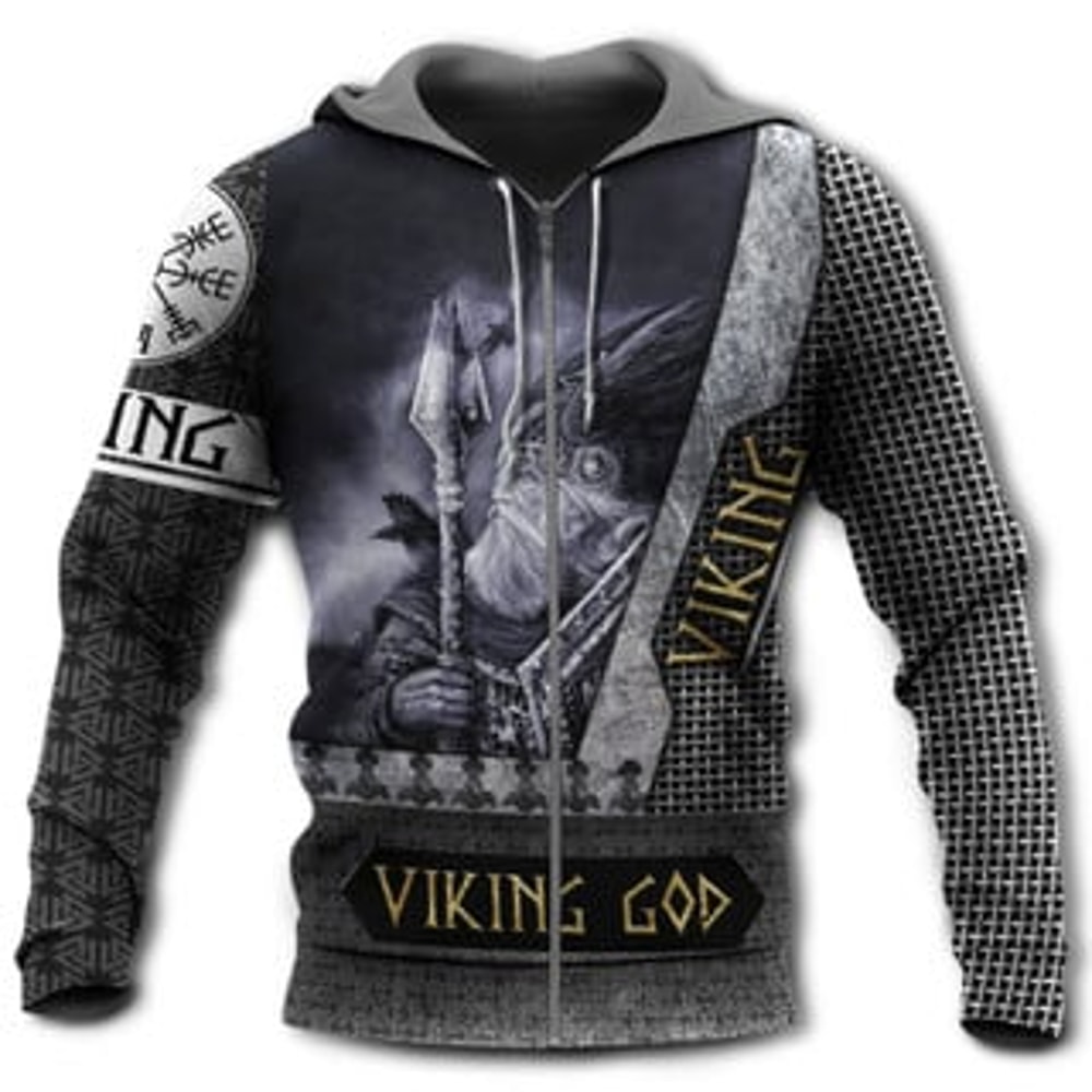 Blood God Bless Hoodie Viking All Over Print Hoodie Zip Hoodie Fleece Hoodie 3D, Love Hunting Hoodie Zip Hoodie 3D L290