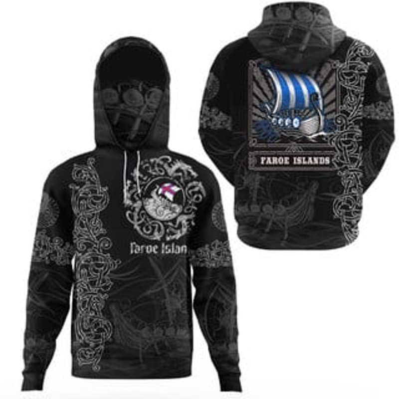 Faroe Islands Warship Viking All Over Print Hoodie Zip Hoodie Fleece Hoodie 3D, Love Hunting Hoodie Zip Hoodie 3D L343