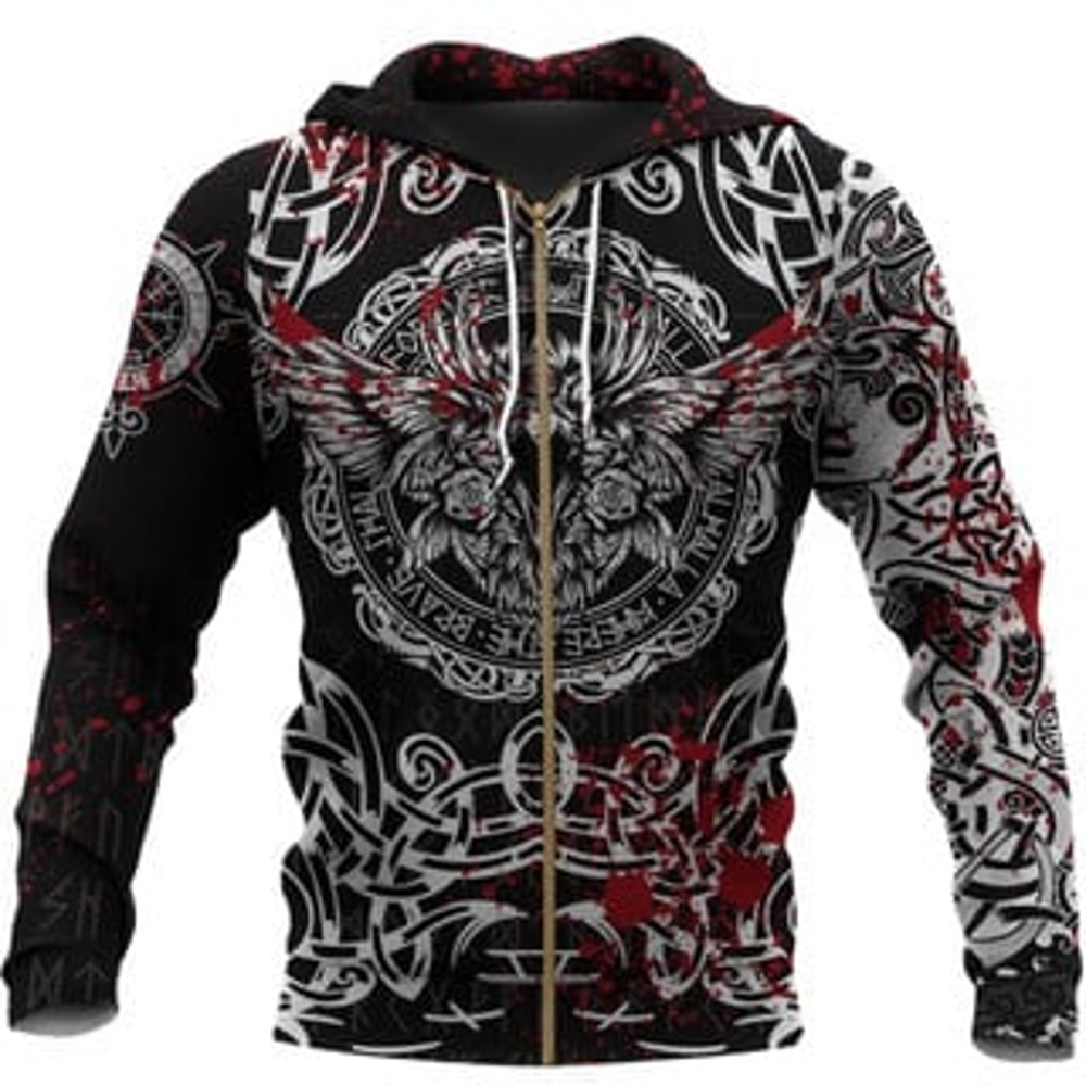 aven Blood Viking All Over Print Hoodie Zip Hoodie Fleece Hoodie 3D, Love Hunting Hoodie Zip Hoodie 3D L350