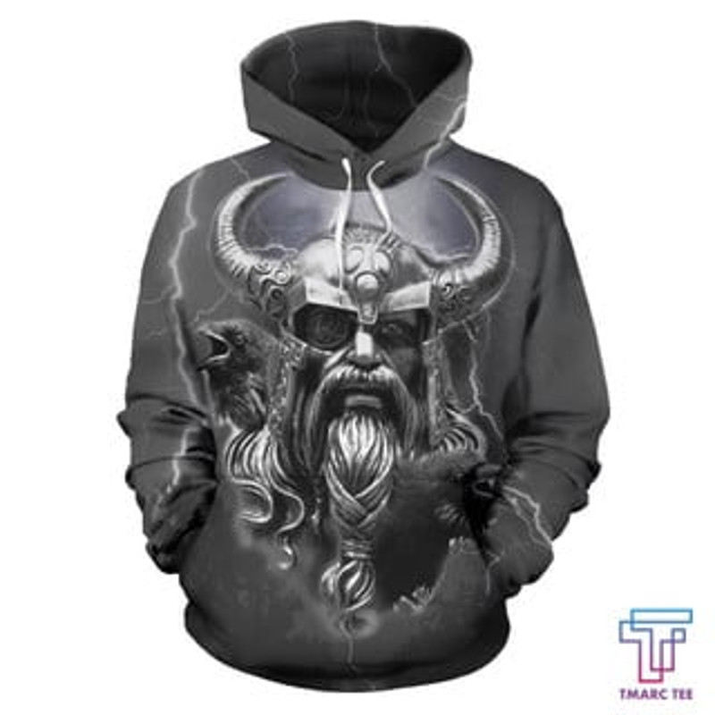 Odin Viking All Over Viking All Over Print Hoodie Zip Hoodie Fleece Hoodie 3D, Love Hunting Hoodie Zip Hoodie 3D L375