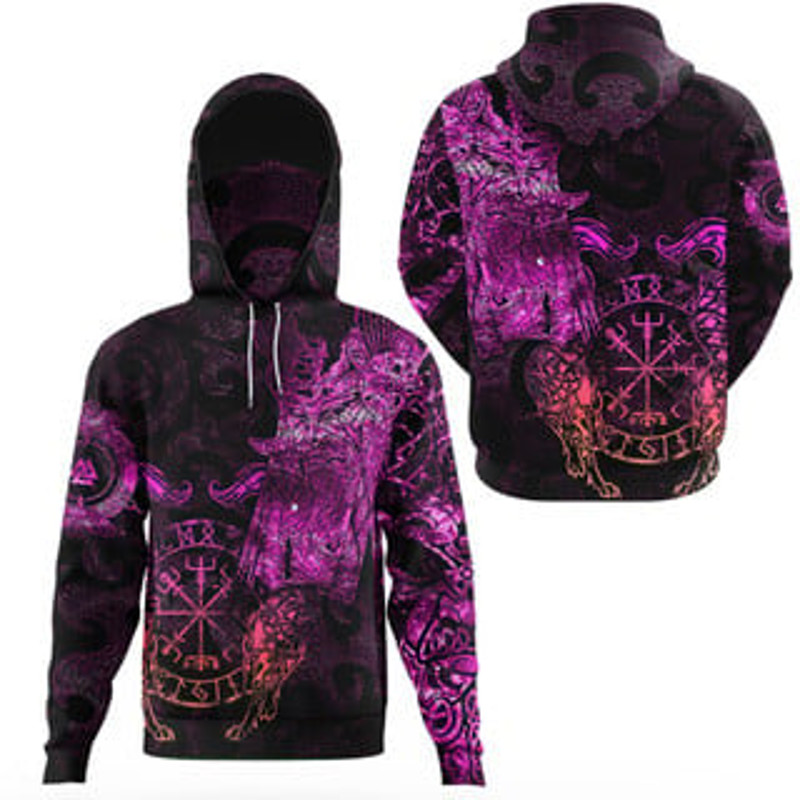 Pink Version Gaiter Viking All Over Print Hoodie Zip Hoodie Fleece Hoodie 3D, Love Hunting Hoodie Zip Hoodie 3D L382