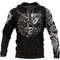 Odin Tattoo Viking All Over Print Hoodie Zip Hoodie Fleece Hoodie 3D, Love Hunting Hoodie Zip Hoodie 3D L392