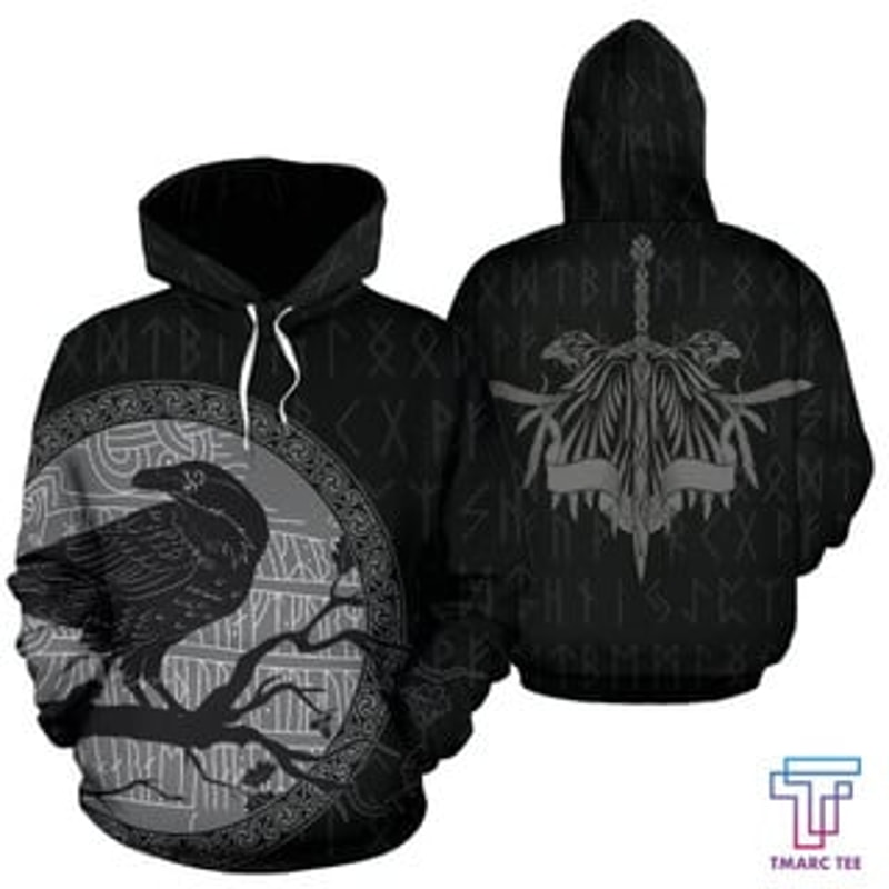 God's Guardian Viking All Over Print Hoodie Zip Hoodie Fleece Hoodie 3D, Love Hunting Hoodie Zip Hoodie 3D L443