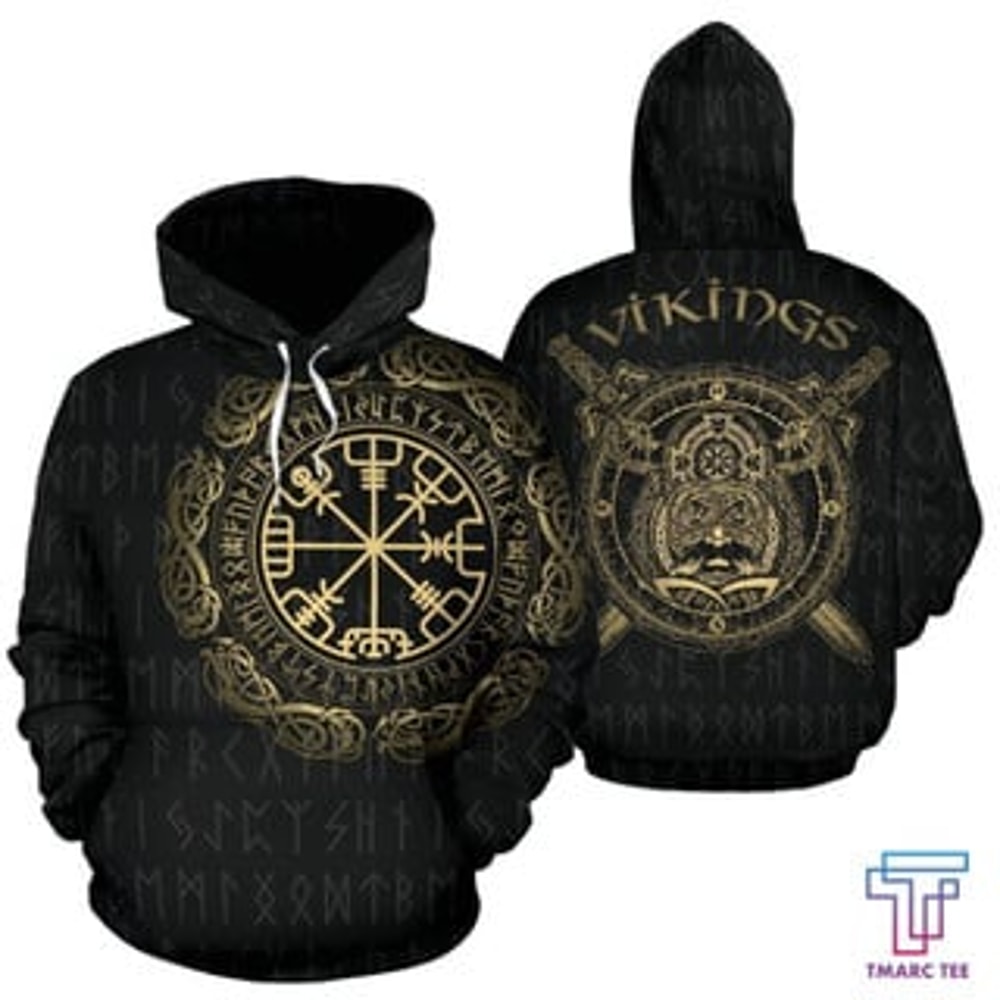 Runes Of Protection Viking All Over Print Hoodie Zip Hoodie Fleece Hoodie 3D, Love Hunting Hoodie Zip Hoodie 3D L447