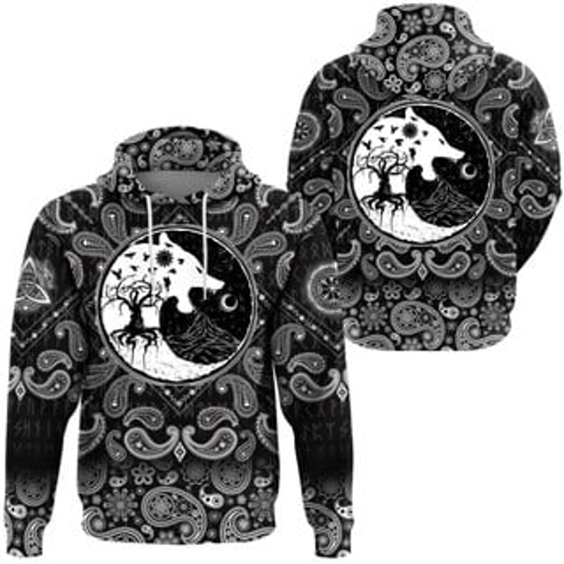The Moon World Treeaven Viking All Over Print Hoodie Zip Hoodie Fleece Hoodie 3D, Love Hunting Hoodie Zip Hoodie 3D L510