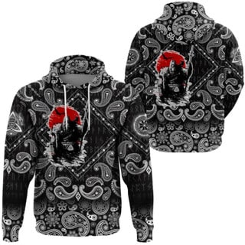 The Harsh God Viking All Over Print Hoodie Zip Hoodie Fleece Hoodie 3D, Love Hunting Hoodie Zip Hoodie 3D L529