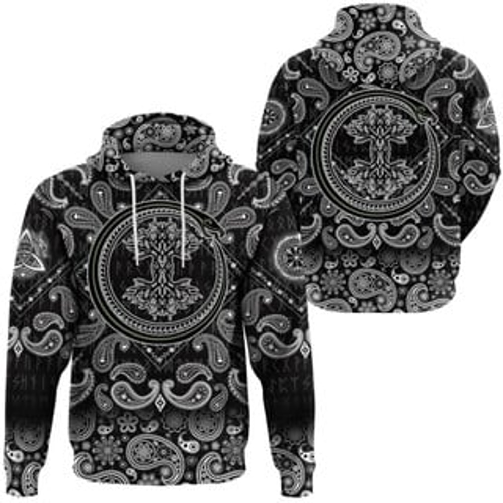 Ouroboros Serpent Viking All Over Print Hoodie Zip Hoodie Fleece Hoodie 3D, Love Hunting Hoodie Zip Hoodie 3D L530