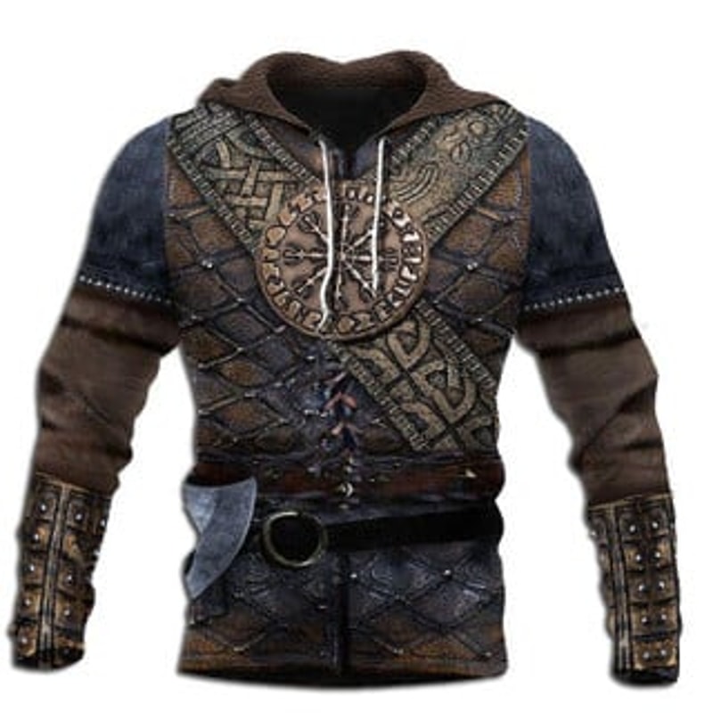 Svalin Armor Viking All Over Print Hoodie Zip Hoodie Fleece Hoodie 3D, Love Hunting Hoodie Zip Hoodie 3D L604
