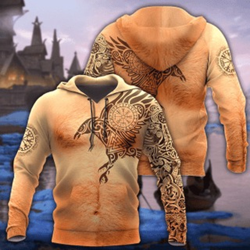 Real Viking All Over Print Hoodie Zip Hoodie Fleece Hoodie 3D, Love Hunting Hoodie Zip Hoodie 3D L658