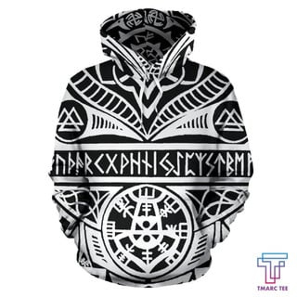 All Over Hoodie White Viking All Over Print Hoodie Zip Hoodie Fleece Hoodie 3D, Love Hunting Hoodie Zip Hoodie 3D L818