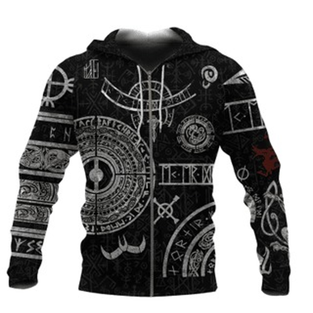 Baldur Norse Mythology Viking All Over Print Hoodie Zip Hoodie Fleece Hoodie 3D, Love Hunting Hoodie Zip Hoodie 3D L823
