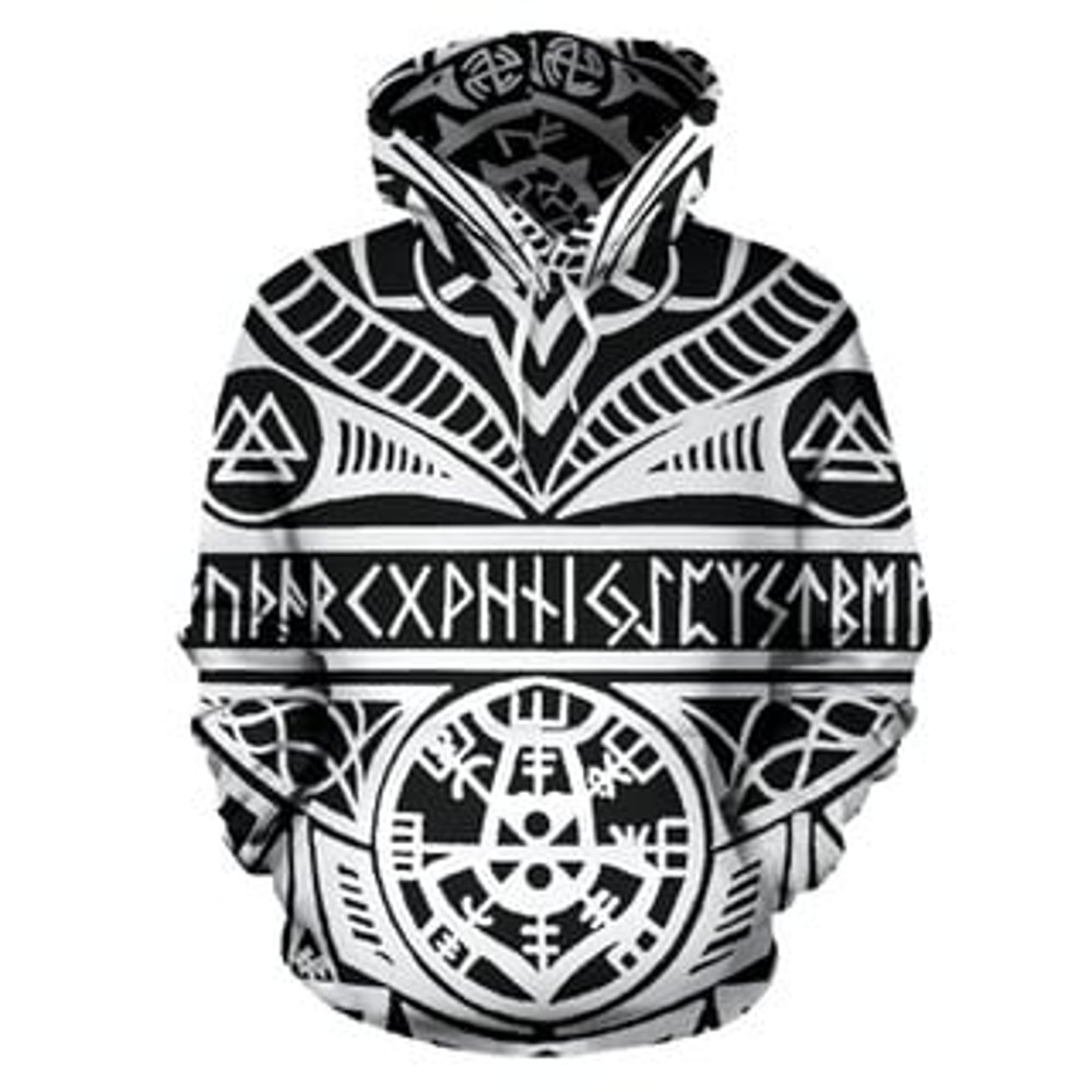 Over Printed Shirts- Ho Viking All Over Print Hoodie Zip Hoodie Fleece Hoodie 3D, Love Hunting Hoodie Zip Hoodie 3D L848
