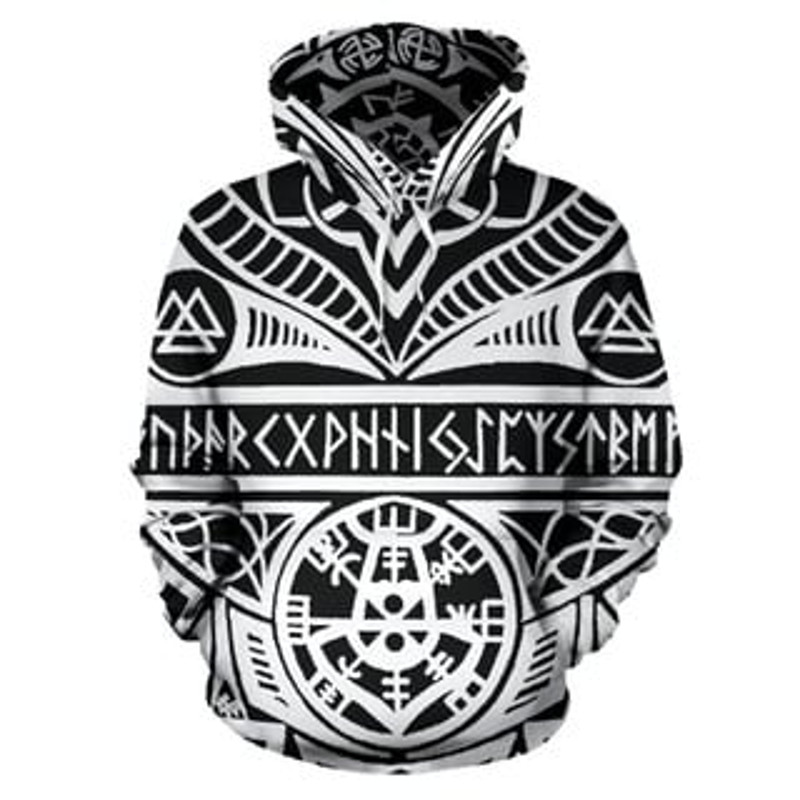 Over Printed Shirts- Ho Viking All Over Print Hoodie Zip Hoodie Fleece Hoodie 3D, Love Hunting Hoodie Zip Hoodie 3D L848