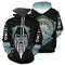 Men and Women Viking All Over Print Hoodie Zip Hoodie Fleece Hoodie 3D, Love Hunting Hoodie Zip Hoodie 3D L870