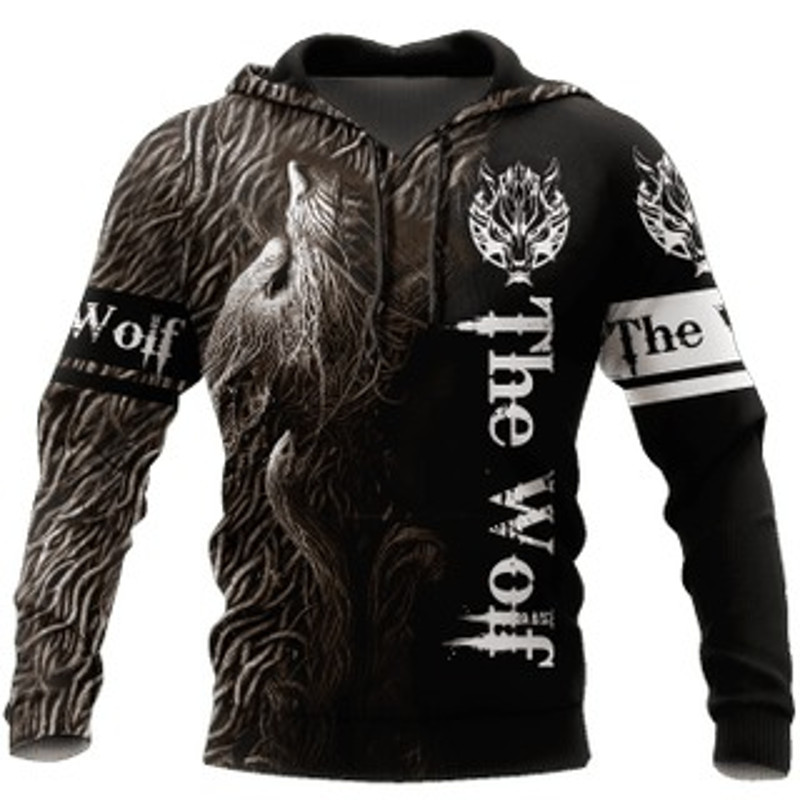 Premium Unisex Viking All Over Print Hoodie Zip Hoodie Fleece Hoodie 3D, Love Hunting Hoodie Zip Hoodie 3D L885
