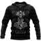 Mjolnir and Skull Viking All Over Print Hoodie Zip Hoodie Fleece Hoodie 3D, Love Hunting Hoodie Zip Hoodie 3D L895