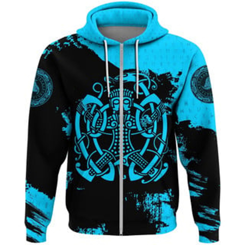 Loki Bound Triskeleune Viking All Over Print Hoodie Zip Hoodie Fleece Hoodie 3D, Love Hunting Hoodie Zip Hoodie 3D L899
