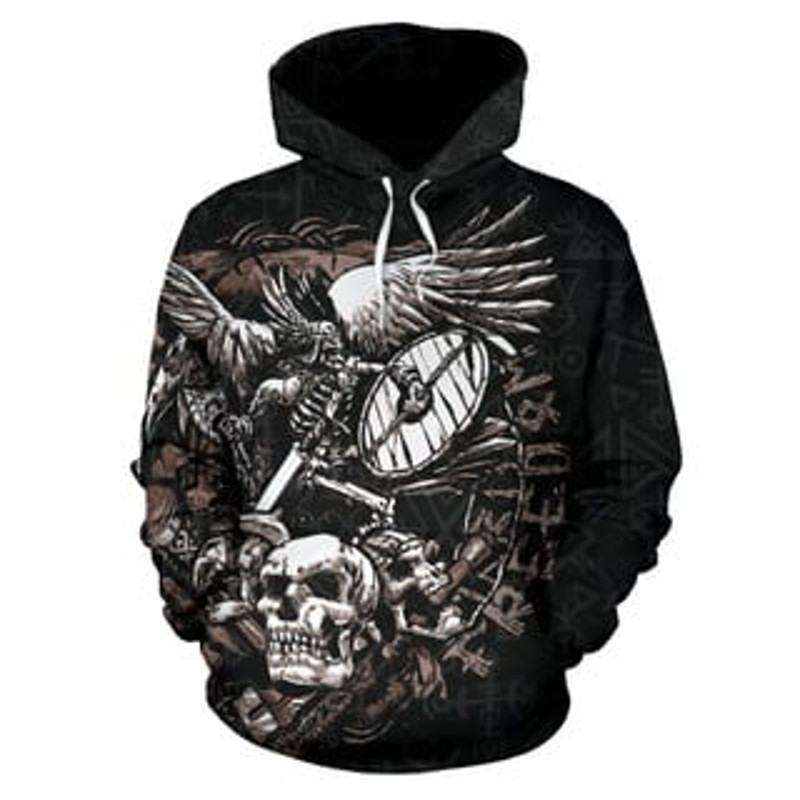 I'M A Viking I Fight Fo Viking All Over Print Hoodie Zip Hoodie Fleece Hoodie 3D, Love Hunting Hoodie Zip Hoodie 3D L917