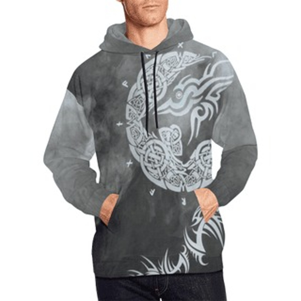 Fenrir Wolf Of Viking All Over Print Hoodie Zip Hoodie Fleece Hoodie 3D, Love Hunting Hoodie Zip Hoodie 3D L922