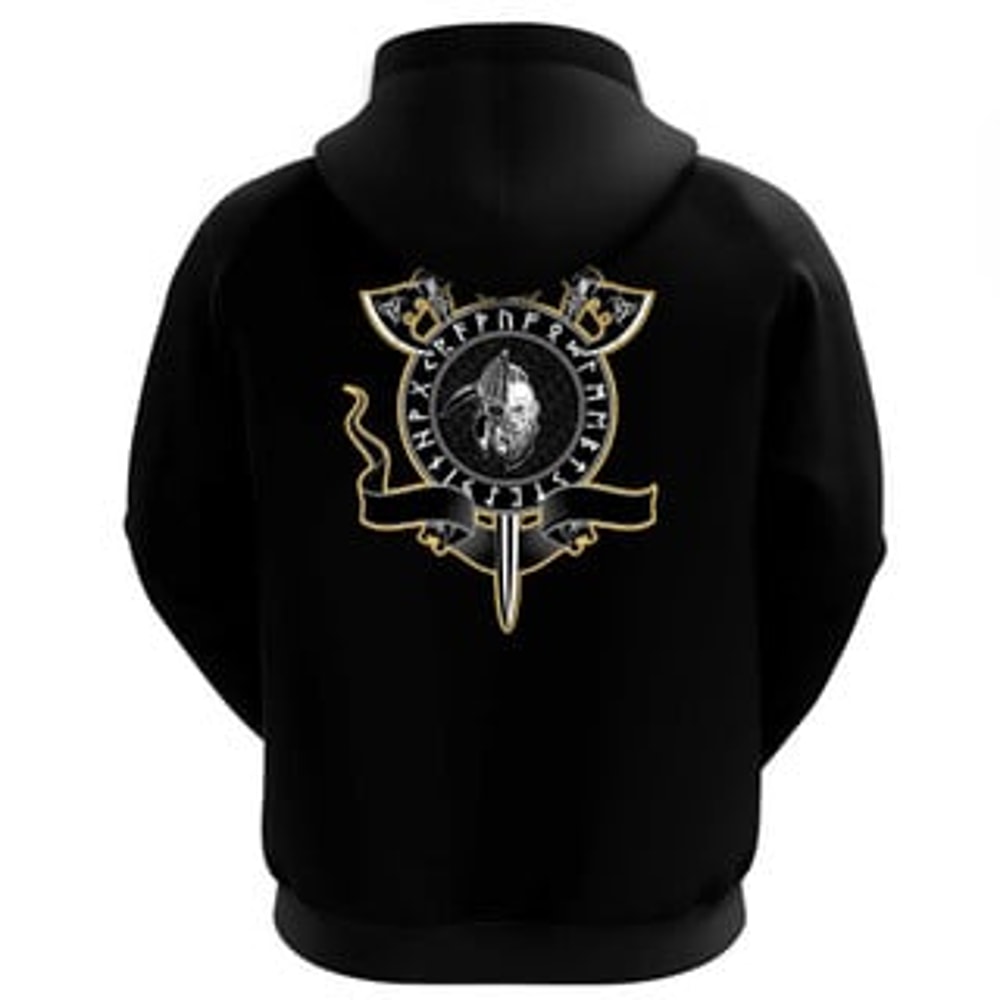 A Board Axes Sword and Viking All Over Print Hoodie Zip Hoodie Fleece Hoodie 3D, Love Hunting Hoodie Zip Hoodie 3D L933