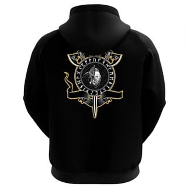 A Board Axes Sword and Viking All Over Print Hoodie Zip Hoodie Fleece Hoodie 3D, Love Hunting Hoodie Zip Hoodie 3D L933