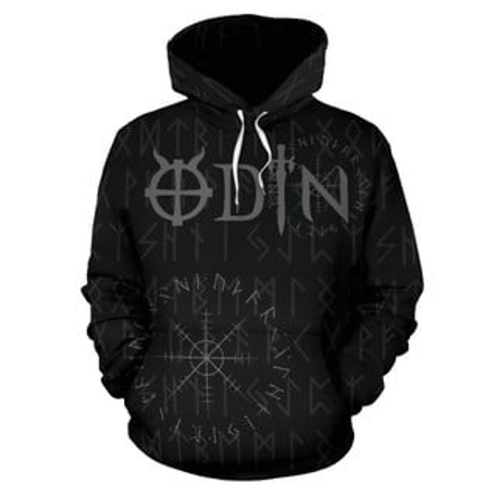 Odin God Of Viking All Over Print Hoodie Zip Hoodie Fleece Hoodie 3D, Love Hunting Hoodie Zip Hoodie 3D L982