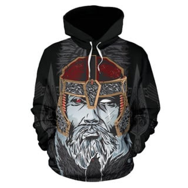 Odin Valknut and Tripl Viking All Over Print Hoodie Zip Hoodie Fleece Hoodie 3D, Love Hunting Hoodie Zip Hoodie 3D L1006