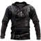 Black Valknut Armor Viking All Over Print Hoodie Zip Hoodie Fleece Hoodie 3D, Love Hunting Hoodie Zip Hoodie 3D L1079