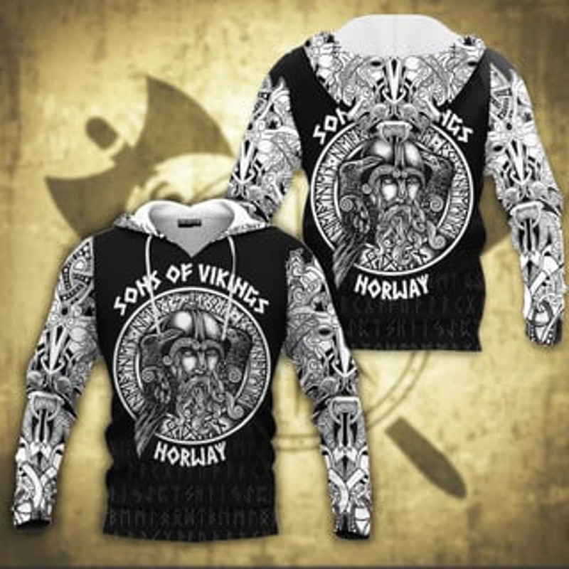 Norway All Over Viking All Over Print Hoodie Zip Hoodie Fleece Hoodie 3D, Love Hunting Hoodie Zip Hoodie 3D L1081