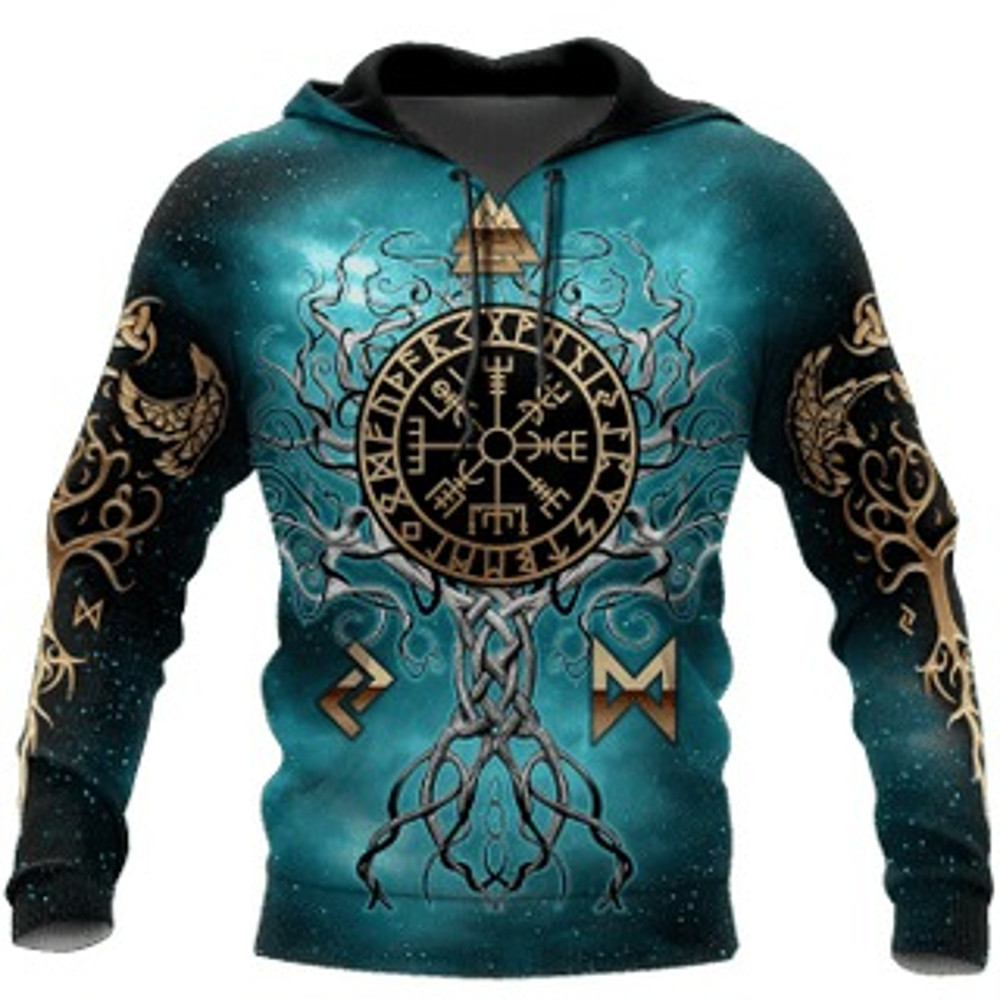 Yggdrasil Norse Tree O Viking All Over Print Hoodie Zip Hoodie Fleece Hoodie 3D, Love Hunting Hoodie Zip Hoodie 3D L1091