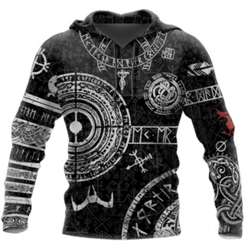 All Over Printed hoodi Viking All Over Print Hoodie Zip Hoodie Fleece Hoodie 3D, Love Hunting Hoodie Zip Hoodie 3D L1142